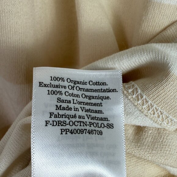 Everlane The Organic Cotton Short Sleeve Polo Mini Dress Beige White XS - Picture 6 of 7